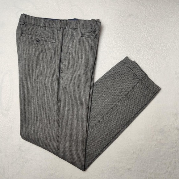 Carbon2Cobalt Other - Carbon2Cobalt Pants Mens 36x33 Gray Check Cotton Chino Straight Casual Trousers